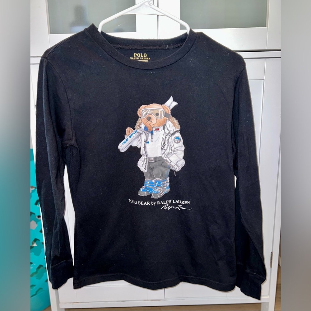 Polo by Ralph Lauren Black Long Sleeve Bear Shirt